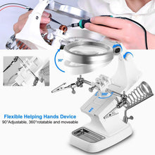 Load image into Gallery viewer, LED Lights Helping Hands Magnifying Glass
