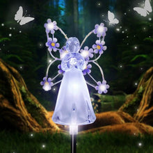 Load image into Gallery viewer, LED Solar Angel Garden Stake Lights
