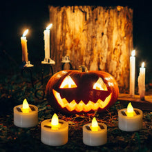Load image into Gallery viewer, LED Solar Lamp Solar Electronic Candle Light LED Tea Lights Candles Battery Powered Fake Candles for Wedding Party Holidays Home Decoration Outdoor Electronic Flameless Candle Light For Outdoor Christmas Halloween
