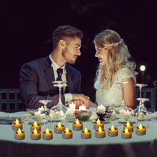 Load image into Gallery viewer, LED Solar Lamp Solar Electronic Candle Light LED Tea Lights Candles Battery Powered Fake Candles for Wedding Party Holidays Home Decoration Outdoor Electronic Flameless Candle Light For Outdoor Christmas Halloween
