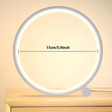 Load image into Gallery viewer, LED Table Lamp Bedroom Bedside Lamp Round Acrylic Living Room Lamp Reading Lamp Black/white Touch Control Dimmable Night Light Decorative Table Lamp Cute Study Lamps for Bedroom Décor
