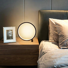 Load image into Gallery viewer, LED Table Lamp Bedroom Bedside Lamp Round Acrylic Living Room Lamp Reading Lamp Black/white Touch Control Dimmable Night Light Decorative Table Lamp Cute Study Lamps for Bedroom Décor
