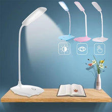 Load image into Gallery viewer, LED Three-Speed Touch Dimming Reading Lamp USB Charging Plug-in White Warm Eye Protection Student Table Light Study Night Light Decorative Table Lamp Cute Study Lamps for Bedroom Décor
