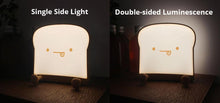 Load image into Gallery viewer, LED Toast Night Light with Silicone Foot Phone Holder Table Lamp Infinite Dimming Bread Decoration Creative Lamp Decorative Table Lamp Cute Study Lamps for Bedroom Décor

