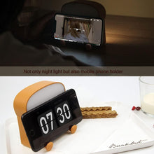 Load image into Gallery viewer, LED Toast Night Light with Silicone Foot Phone Holder Table Lamp Infinite Dimming Bread Decoration Creative Lamp Decorative Table Lamp Cute Study Lamps for Bedroom Décor
