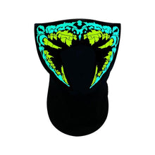 Load image into Gallery viewer, LED Warm Headgear ED Face Mask Party Masks Light Up Dance Halloween Cosplay Easter Rave Mask Luminous Costume Washable Foldable  Luminous Cool Party Mask Activated Light Up Mask Led Music Party Mask Led Music Mask for Festival Party
