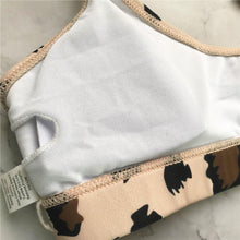 Load image into Gallery viewer, Leopard Bikini Women Swimwear Female Swimsuit Two-piece Bikini Set Comfortable Bathing Suit Swim Lady High Waist Bikini Set For Women Athletic Two Piece Soft Swimsuit Sporty Scoop Neck Bathing Suit
