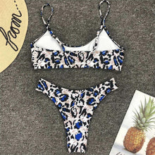 Load image into Gallery viewer, Leopard Bikini Women Swimwear Female Swimsuit Women Two Pieces Scalloped Bikini Set Swimsuits  Bathing Suit Two-pieces Bikini Set Bather Bathing Suit
