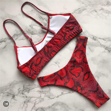 Load image into Gallery viewer, Leopard Bikini Women Swimwear Female Swimsuit Women Two Pieces Scalloped Bikini Set Swimsuits  Bathing Suit Two-pieces Bikini Set Bather Bathing Suit
