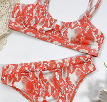 Load image into Gallery viewer, Leopard Bikinis Bikini Swimming Women's Bathing Suits Push Up Swimsuit Women's Padded Underwire Bikini  Wire Push Up Bathing Suit Leopard Printed High Cut Vintage Swimsuit
