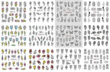 Load image into Gallery viewer, Letter Nail Water Decals With Inscriptions Sexy Girl  Black White Tattoo Slider English Alphabet Nail Decals Adhesive Letter 3D Nail Art Stickers for Women Girls Nail Decoration Manicure for Women Decorations Birthday Party Favor Gift
