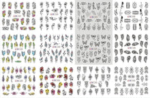 Load image into Gallery viewer, Letter Nail Water Decals With Inscriptions Sexy Girl  Black White Tattoo Slider English Alphabet Nail Decals Adhesive Letter 3D Nail Art Stickers for Women Girls Nail Decoration Manicure for Women Decorations Birthday Party Favor Gift
