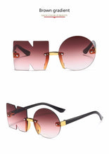Load image into Gallery viewer, Letter NO Party Rimless Irregular Design Sunglasses For Men/Women Fashionable NO Sunglasses for Kids Oversize &amp; Irregular Design Frameless Polygon Glasses For Children

