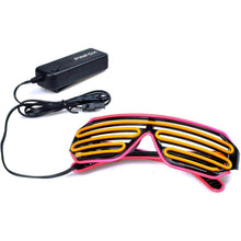 Load image into Gallery viewer, Light Up Shutter Neon Rave Flashing LED Sunglasses

