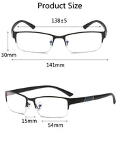 Load image into Gallery viewer, Lightweight Alloy Semi-Rimless Reading Glasses For  Men And Women With Quality Half Frame  Men Reading Glasses  For Men New Retro Eyewear
