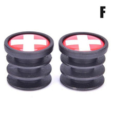 Load image into Gallery viewer, Lightweight Mini Bicycle National Flag Handlebar End Plugs For Mountain Road Bike Bicycle Grips Parts Protective Cover Handlebar Bar End Plugs Plastic Bike Handlebar End Caps For Road Bike Most Bicycle

