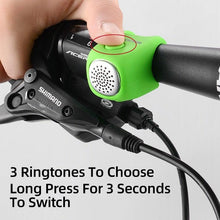 Load image into Gallery viewer, Lightweight Portable Bicycle Bell Electric Horn Mountain Bike Bell Accessories 90dB Cycling Handlebar Silica Gel Shell Electric Cycling Bells Water Resistant Cycling Bells Horn Loud Bicycle Horns Bicycle Accessories
