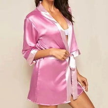 Load image into Gallery viewer, Lightweight Soft Women Comfortable Bathrobes Elegant Design Vintage Ladies Nightwear Ladies Sleepwear
