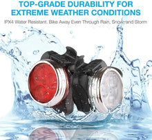 Load image into Gallery viewer, Lightweight USB Rechargeable Bike Light Set Super Bright Front Headlight And Rear LED Bicycle Light 4 Light Mode Options USB Rechargeable Bike Light Set LED Bicycle Front Headlight And Rear Taillight Lithium Battery 650mAh
