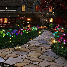 Load image into Gallery viewer, Lily Flower Multi-Color Changing LED Solar Powered Lights
