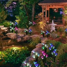 Load image into Gallery viewer, Lily Flower Multi-Color Changing LED Solar Powered Lights
