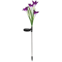Load image into Gallery viewer, Lily Flower Multi-Color Changing LED Solar Powered Lights
