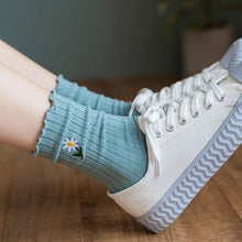Load image into Gallery viewer, Little Flower Socks Girl's Socks Simple Solid Color Socks Women's Long Socks Kawaii Happy And Funny Breathable Socks For Women
