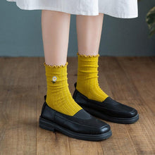 Load image into Gallery viewer, Little Flower Socks Girl's Socks Simple Solid Color Socks Women's Long Socks Kawaii Happy And Funny Breathable Socks For Women
