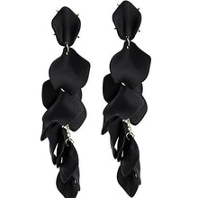 Load image into Gallery viewer, Long Acrylic Rose Petal Earrings
