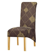 Load image into Gallery viewer, Long Backrest High Elastic Chair Cover European Backrest Seat Cover Home Washable Living Room Restaurant Hotel Party Banquet Dining Chair Cover Stretch Chair Slipcover, Spandex Elastic Removable Washable Chair Seat Covers Protector for Dining Room
