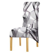 Load image into Gallery viewer, Long Backrest High Elastic Chair Cover European Backrest Seat Cover Home Washable Living Room Restaurant Hotel Party Banquet Dining Chair Cover Stretch Chair Slipcover, Spandex Elastic Removable Washable Chair Seat Covers Protector for Dining Room
