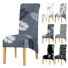 Load image into Gallery viewer, Long Backrest High Elastic Chair Cover European Backrest Seat Cover Home Washable Living Room Restaurant Hotel Party Banquet Dining Chair Cover Stretch Chair Slipcover, Spandex Elastic Removable Washable Chair Seat Covers Protector for Dining Room
