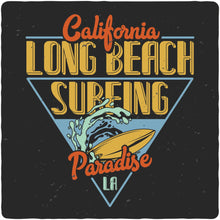 Load image into Gallery viewer, Long Beach Surfing Printed Men's Bamboo Viscose/Organic Cotton Short Sleeve Graphic T-Shirt
