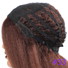Load image into Gallery viewer, Long Kinky Straight Synthetic Wigs for Black Women Black Brown Blonde Ginger Red White Hair Afro Wigs Synthetic Hair  Wigs For Black Women Cosplay Wigs For Women
