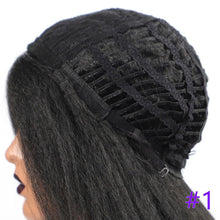 Load image into Gallery viewer, Long Kinky Straight Synthetic Wigs for Black Women Black Brown Blonde Ginger Red White Hair Afro Wigs Synthetic Hair  Wigs For Black Women Cosplay Wigs For Women
