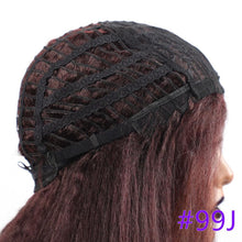 Load image into Gallery viewer, Long Kinky Straight Synthetic Wigs for Black Women Black Brown Blonde Ginger Red White Hair Afro Wigs Synthetic Hair  Wigs For Black Women Cosplay Wigs For Women
