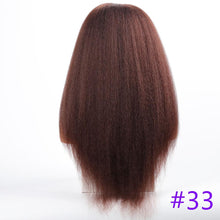 Load image into Gallery viewer, Long Kinky Straight Synthetic Wigs for Black Women Black Brown Blonde Ginger Red White Hair Afro Wigs Synthetic Hair  Wigs For Black Women Cosplay Wigs For Women
