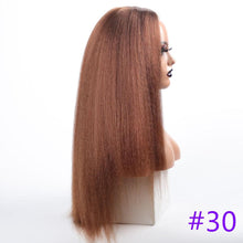 Load image into Gallery viewer, Long Kinky Straight Synthetic Wigs for Black Women Black Brown Blonde Ginger Red White Hair Afro Wigs Synthetic Hair  Wigs For Black Women Cosplay Wigs For Women
