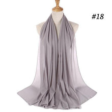 Load image into Gallery viewer, Long Lightweight Soft Solid Color Chiffon Scarfs Muslim Headscarf Hijab Scarf Shawls Wraps Hijab For Women 70*180cm
