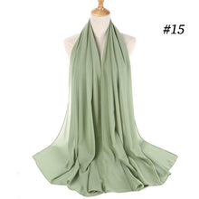 Load image into Gallery viewer, Long Lightweight Soft Solid Color Chiffon Scarfs Muslim Headscarf Hijab Scarf Shawls Wraps Hijab For Women 70*180cm
