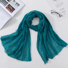 Load image into Gallery viewer, Long Soft Cotton Lightweight Crinkle Hijab Scarf Elegant Headscarf Head Wrap Islamic Head Wraps Hijab For Women 70*175cm
