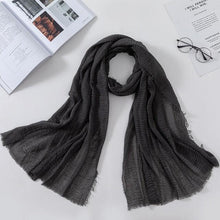 Load image into Gallery viewer, Long Soft Cotton Lightweight Crinkle Hijab Scarf Elegant Headscarf Head Wrap Islamic Head Wraps Hijab For Women 70*175cm
