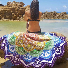 Load image into Gallery viewer, Lotus Flower Beach Throw
