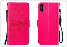 Load image into Gallery viewer, Love Couple Leather Case For iPhone 12 11 Pro  mini Phone Flip Wallet Soft Cover Shockproof Floral Cute Modern Leather Wallet Phone Case For iPhone
