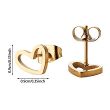 Load image into Gallery viewer, Love Stud Alloy Heart Earrings
