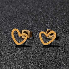 Load image into Gallery viewer, Love Stud Alloy Heart Earrings

