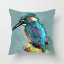 Load image into Gallery viewer, Lovely Bird Polyester Cotton Cushion Cover Bird On The Tree Accent Decorative Throw Pillow Case Hand Painted Cushion Cover Cute Bird Pillow Shells Flower Pattern Pillow Covers Decorative For Sofa Bed Living Room Luxury New Stylish Pillows 45x45cm
