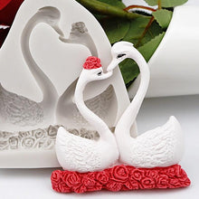 Load image into Gallery viewer, Lovely Couple Swan Shape Silicone Mold  Fondant Chocolate Resin Aroma Stone Soap Mold For Pastry Cup Cake Decorating Kitchen Tool Swan Silicone Fondant Molds Swan Couple Chocolate Mold
