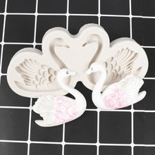 Load image into Gallery viewer, Lovely Couple Swan Shape Silicone Mold  Fondant Chocolate Resin Aroma Stone Soap Mold For Pastry Cup Cake Decorating Kitchen Tool Swan Silicone Fondant Molds Swan Couple Chocolate Mold
