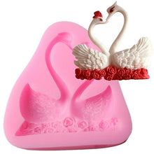 Load image into Gallery viewer, Lovely Couple Swan Shape Silicone Mold  Fondant Chocolate Resin Aroma Stone Soap Mold For Pastry Cup Cake Decorating Kitchen Tool Swan Silicone Fondant Molds Swan Couple Chocolate Mold
